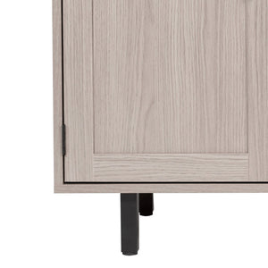 English Elm Elmont Classic Bar and Sideboard with Shaker-Inspired Design, Stemware Storage, and Bottle Display Gray NAN-F-HY-B23113-GRY-GG