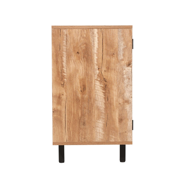 English Elm Elmont Classic Bar and Sideboard with Shaker-Inspired Design, Stemware Storage, and Bottle Display Light Brown NAN-F-HY-B23113-LTBRN-GG