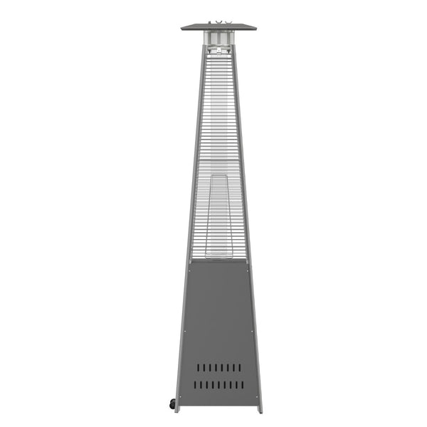 English Elm Sol Patio Outdoor Heater - 42,000 BTU Pyramid Propane Heater for Residential & Commercial Use Slate Gray 90" High NAN-FSDC-01-GY-GG