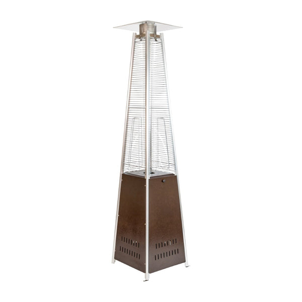 English Elm Sol Patio Outdoor Heater - 42,000 BTU Pyramid Propane Heater for Residential & Commercial Use Bronze 90" High NAN-FSDC-02-BR-GG