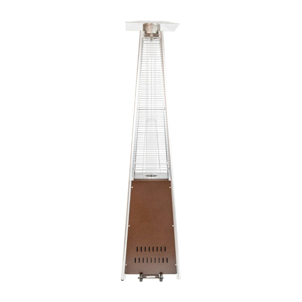 English Elm Sol Patio Outdoor Heater - 42,000 BTU Pyramid Propane Heater for Residential & Commercial Use Bronze 90" High NAN-FSDC-02-BR-GG