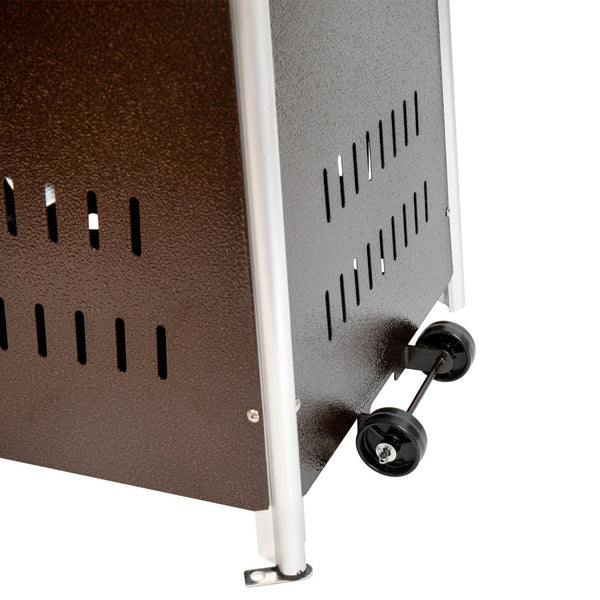 English Elm Sol Patio Outdoor Heater - 42,000 BTU Pyramid Propane Heater for Residential & Commercial Use Bronze 90" High NAN-FSDC-02-BR-GG