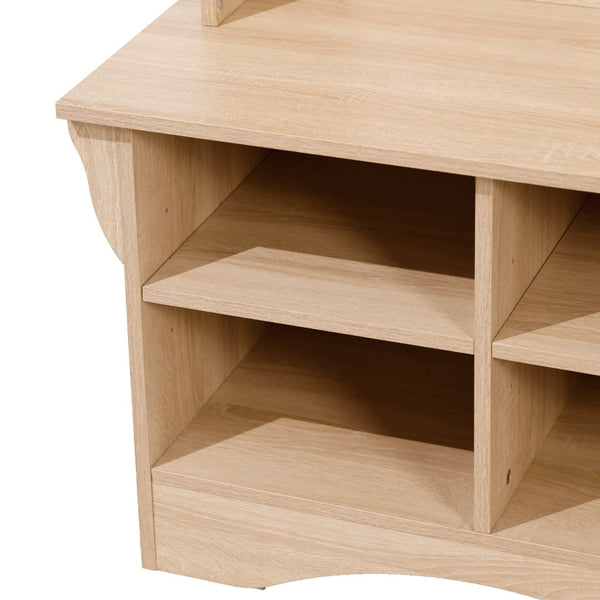 English Elm Paisley 31.5" Wide Hall Tree with Bench, Hooks, and Adjustable Cubbies for Stylish Entryway Storage Weathered Natural NAN-FY-HY-HT06-WTHWD-GG