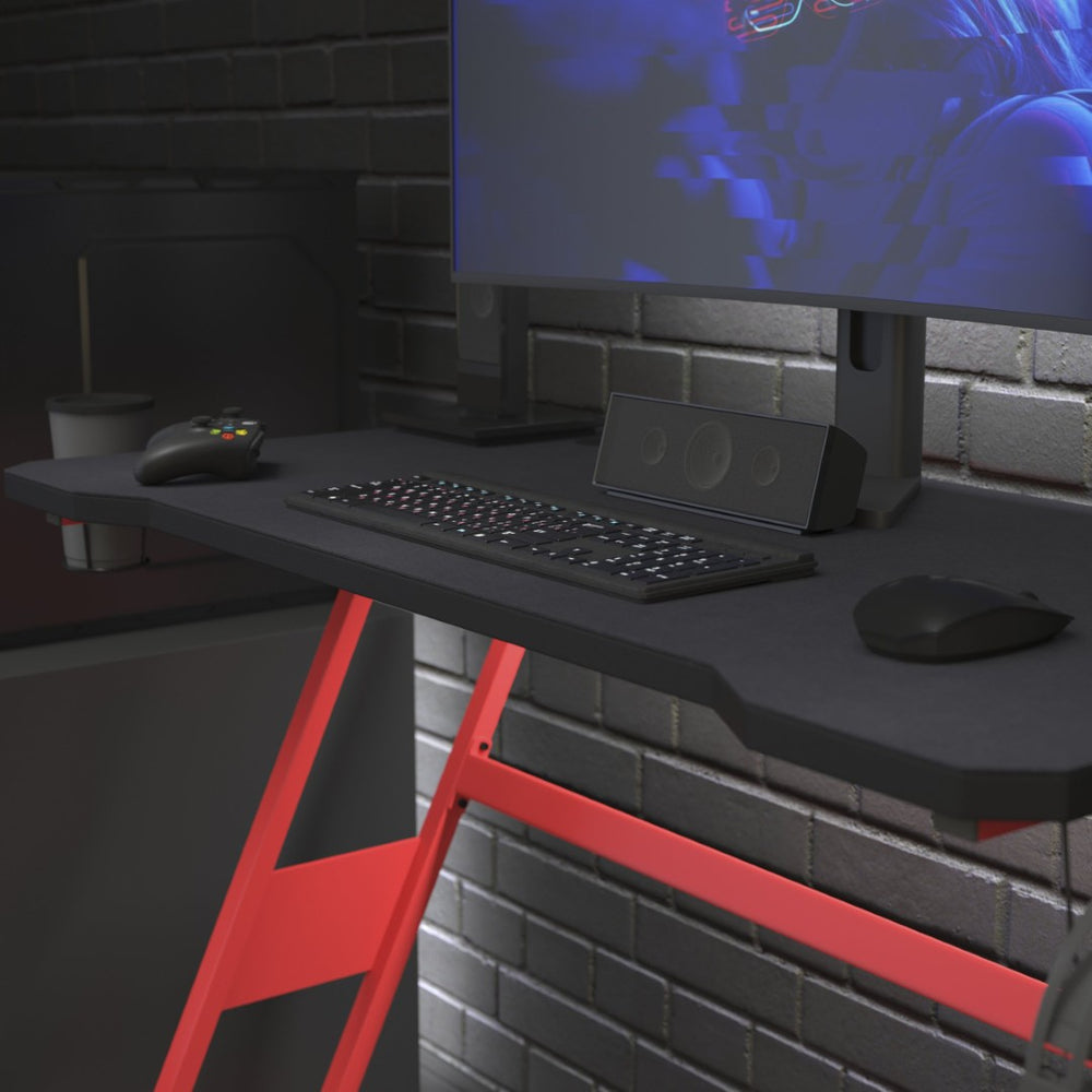 English Elm Fisher Extra-Large Gaming Mouse Pad with Anti-Slip Base, Perfect for Desks & Enhanced Gaming Performance NAN-GM1030-BK-GG