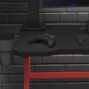 English Elm Fisher Extra-Large Gaming Mouse Pad with Anti-Slip Base, Perfect for Desks & Enhanced Gaming Performance NAN-GM1030-BK-GG