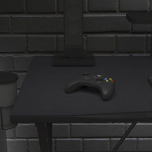 English Elm Mallot Black Mega Size Gaming Mouse Pad - Anti-Slip Base, Micro-Weave, Custom Cutouts & Wire Management NAN-GM1031-BK-GG