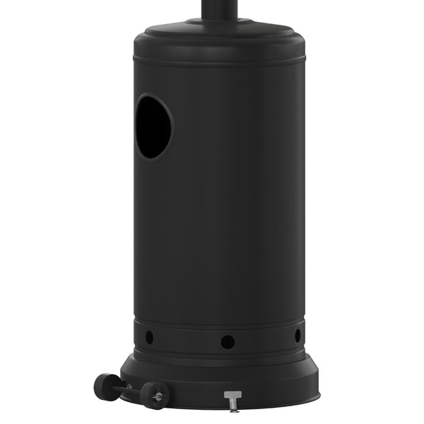 English Elm Sol Patio Outdoor Heater - 40,000 BTU Propane Unit with Wheels for Commercial & Residential Use Black 90" High NAN-HSS-AGH-BK-GG