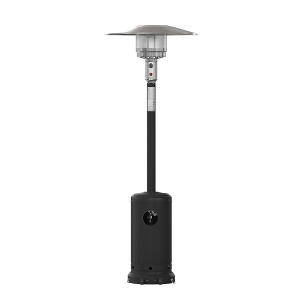 English Elm Sol Patio Outdoor Heater - 40,000 BTU Propane Unit with Wheels for Commercial & Residential Use Black 90" High NAN-HSS-AGH-BK-GG