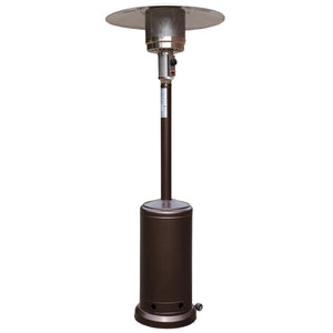 English Elm Sol Patio Outdoor Heater - 40,000 BTU Propane Unit with Wheels for Commercial & Residential Use Bronze 90" High NAN-HSS-AGH-BR-GG