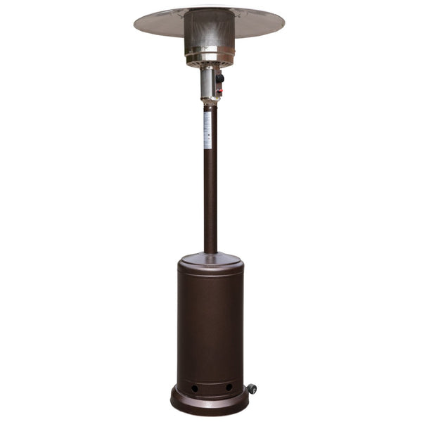 English Elm Sol Patio Outdoor Heater - 40,000 BTU Propane Unit with Wheels for Commercial & Residential Use Bronze 90" High NAN-HSS-AGH-BR-GG