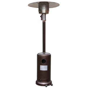 English Elm Sol Patio Outdoor Heater - 40,000 BTU Propane Unit with Wheels for Commercial & Residential Use Bronze 90" High NAN-HSS-AGH-BR-GG