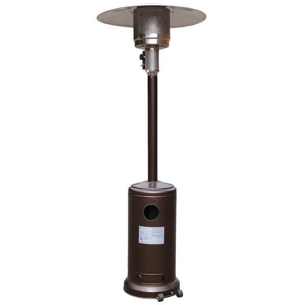 English Elm Sol Patio Outdoor Heater - 40,000 BTU Propane Unit with Wheels for Commercial & Residential Use Bronze 90" High NAN-HSS-AGH-BR-GG