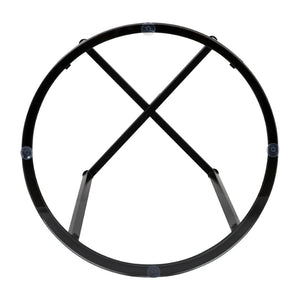 English Elm Greenwich Collection End Table - Sleek Modern Accent Piece with Sturdy Crisscross Metal Frame Design Clear Top/Matte Black Frame NAN-JH-1786ET-BK-GG