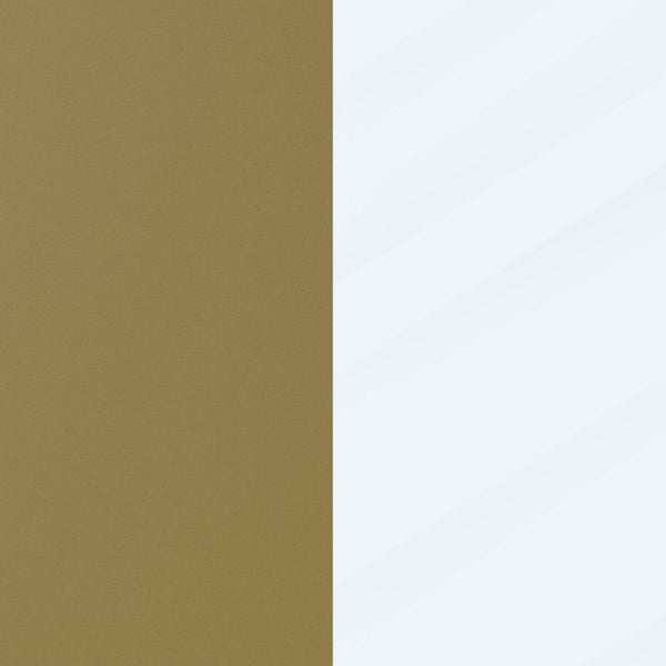 English Elm Greenwich Collection End Table - Sleek Modern Accent Piece with Sturdy Crisscross Metal Frame Design Clear Top/Brushed Gold Frame NAN-JH-1786ET-GG