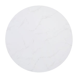 English Elm Hampstead Collection Coffee Table - Stylish Round Accent Table with Durable Mixed-Media Design White Marble Top/Brushed Gold Frame NAN-JH-1787CT-MRBL-GG