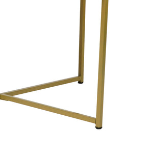 English Elm Hampstead Collection Coffee Table - Stylish Round Accent Table with Durable Mixed-Media Design White Marble Top/Brushed Gold Frame NAN-JH-1787CT-MRBL-GG