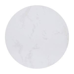 English Elm Hampstead Collection End Table - Sleek Modern Accent Table with Stylish Crisscross Metal Design White Marble Top/Brushed Gold Frame NAN-JH-1787ET-MRBL-GG