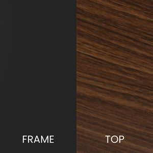 English Elm Hampstead Collection End Table - Sleek Modern Accent Table with Stylish Crisscross Metal Design Walnut Top/Matte Black Frame NAN-JH-1787ET-WAL-BK-GG