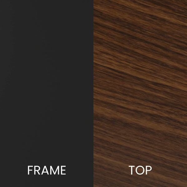 English Elm Hampstead Collection End Table - Sleek Modern Accent Table with Stylish Crisscross Metal Design Walnut Top/Matte Black Frame NAN-JH-1787ET-WAL-BK-GG