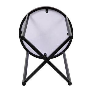 English Elm Hampstead Collection End Table - Sleek Modern Accent Table with Stylish Crisscross Metal Design Walnut Top/Matte Black Frame NAN-JH-1787ET-WAL-BK-GG