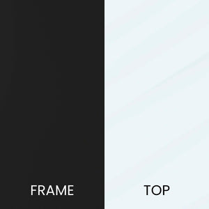 English Elm Astoria Round Coffee Table - Elegant Glass Surface with Durable Matte Black Steel Frame for Modern Spaces Clear Top/Matte Black Frame NAN-JN-21750CT-BK-GG