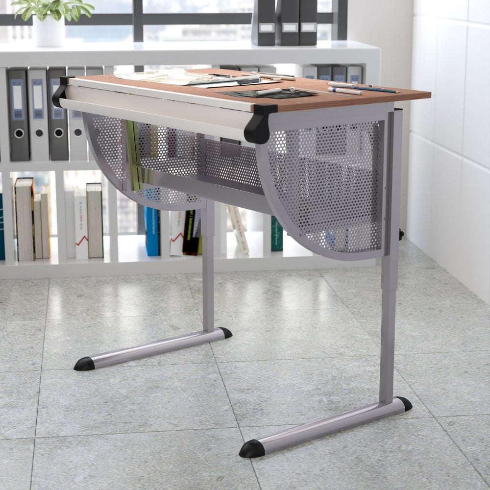 English Elm Berkley Adjustable Drawing Table - Ergonomic Design, Durable Surface, Ideal for Artists & Engineers NAN-JN-2433-GG