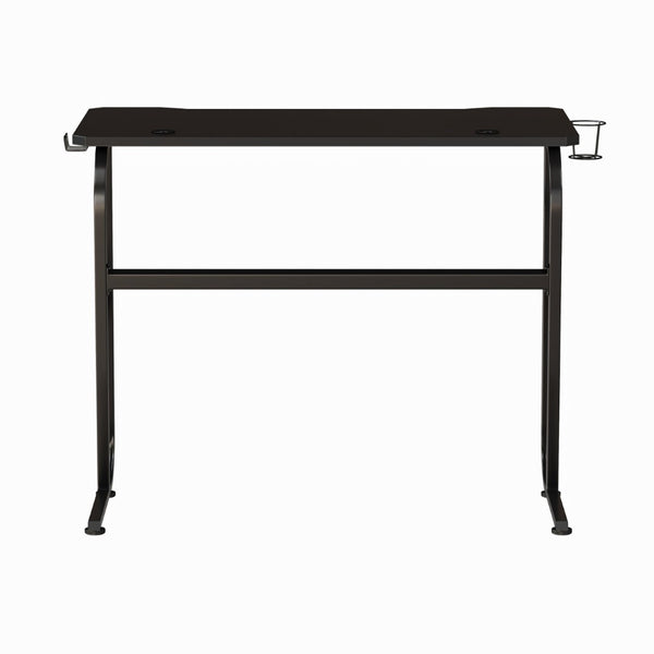 English Elm Fisher Ergonomic Gaming Desk with Z-Shaped Frame, Cup Holder, Headphone Hook, and Cable Management Black 51.5"W x 23.75"D x 30"H NAN-RS-G1030-BK-GG