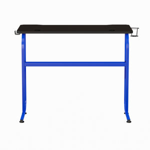 English Elm Fisher Ergonomic Gaming Desk with Z-Shaped Frame, Cup Holder, Headphone Hook, and Cable Management Blue 51.5"W x 23.75"D x 30"H NAN-RS-G1030-BL-GG