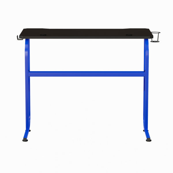 English Elm Fisher Ergonomic Gaming Desk with Z-Shaped Frame, Cup Holder, Headphone Hook, and Cable Management Blue 51.5"W x 23.75"D x 30"H NAN-RS-G1030-BL-GG