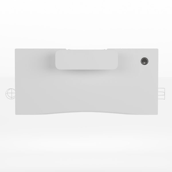 English Elm Mallot Gaming Desk with Ergonomic Design, Cup Holder, Headphone Hook, and Smart Organization Features White Top/White Frame 51.5"W x 23.75"D x 37.25"H NAN-RS-G1031-WH-GG