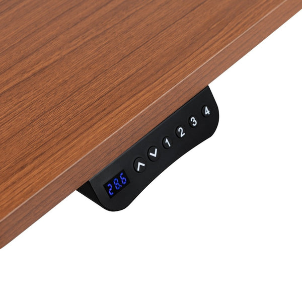 English Elm Tanner Electric Height Adjustable Standing Desk - Spacious 48" Mahogany Tabletop for Comfort & Style NAN-TG-2046-R-GG