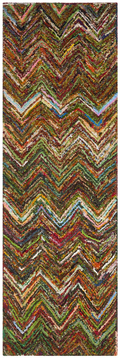 Safavieh Nantucket HAND TUFTED  Rug Red/Blue / Multi NAN141B-4SQ