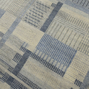 Amer Rugs Nashville Modern Hand-knotted Geometric Lines Area Rug – Elegant New Zealand Wool Floor Art Silver Wool Nas10810