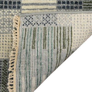 Amer Rugs Nashville Modern Hand-knotted Geometric Lines Area Rug – Elegant New Zealand Wool Floor Art Platinum Wool Nas40912