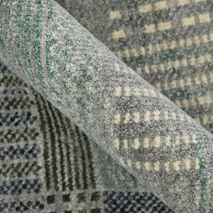 Amer Rugs Nashville Modern Hand-knotted Geometric Lines Area Rug – Elegant New Zealand Wool Floor Art Platinum Wool Nas40912