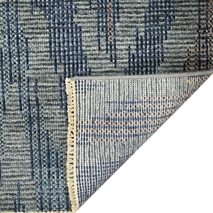 Amer Rugs Nashville Modern Hand-knotted Geometric Lines Area Rug – Elegant New Zealand Wool Floor Art Charcoal Wool Nas70203