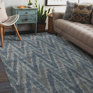 Amer Rugs Nashville Modern Hand-knotted Geometric Lines Area Rug – Elegant New Zealand Wool Floor Art Charcoal Wool Nas70203