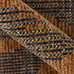 Amer Rugs Nashville Modern Hand-knotted Geometric Lines Area Rug – Elegant New Zealand Wool Floor Art Rust Wool Nas81014