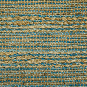 Amer Rugs Naturals Farmhouse Striped Flat-weave Area Rug - Hand-woven Jute & Cotton For Eco-friendly Decor Blue Jute, Cotton Nat10203