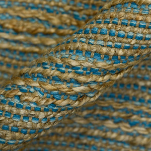 Amer Rugs Naturals Farmhouse Striped Flat-weave Area Rug - Hand-woven Jute & Cotton For Eco-friendly Decor Blue Jute, Cotton Nat10203