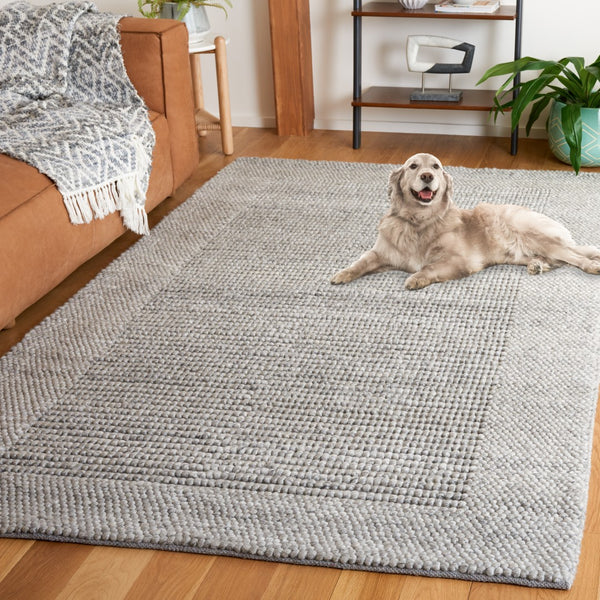Safavieh Natura Hand Woven Area Rug - Luxurious Bohemian Elegance In Ivory For Modern Living Spaces Grey 60% Wool,25% Pet Wool,15% Cotton Nat130f-2