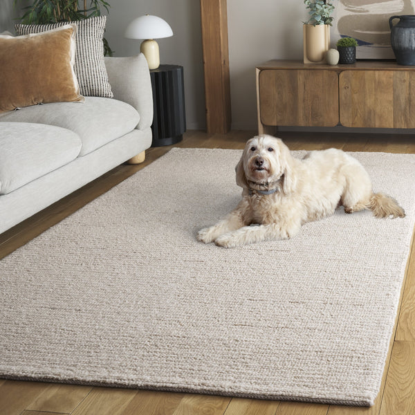 Safavieh Natura 132A Ivory Hand-Woven Area Rug — Scandinavian Minimalist Wool-Cotton Blend, Low-Pile Durable Comfort For Living Rooms 8'-0" x 10'-0" NAT132A-8