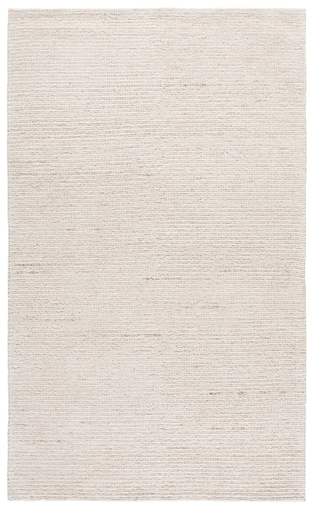 Safavieh Natura Handwoven Ivory Area Rug — Low-Profile Wool Blend, Scandinavian Minimalist Anchor Piece 6'-0" x 6'-0" NAT132A-6SQ