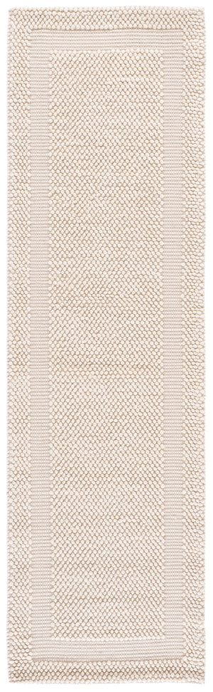Safavieh Natura Hand-Woven Ivory Area Rug — Low-Profile Wool Blend With Recycled Pet, Artisanal Texture 6'-0" x 6'-0" NAT133A-6SQ