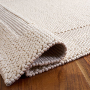 Safavieh Natura Hand-Woven Ivory Area Rug — Low-Profile Wool Blend With Recycled Pet, Artisanal Texture 6'-0" x 6'-0" NAT133A-6SQ