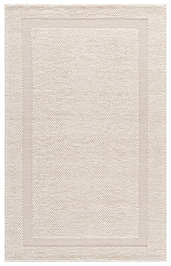 Safavieh Natura Hand-Woven Ivory Area Rug — Low-Profile Wool Blend With Recycled Pet, Artisanal Texture 6'-0" x 6'-0" NAT133A-6SQ