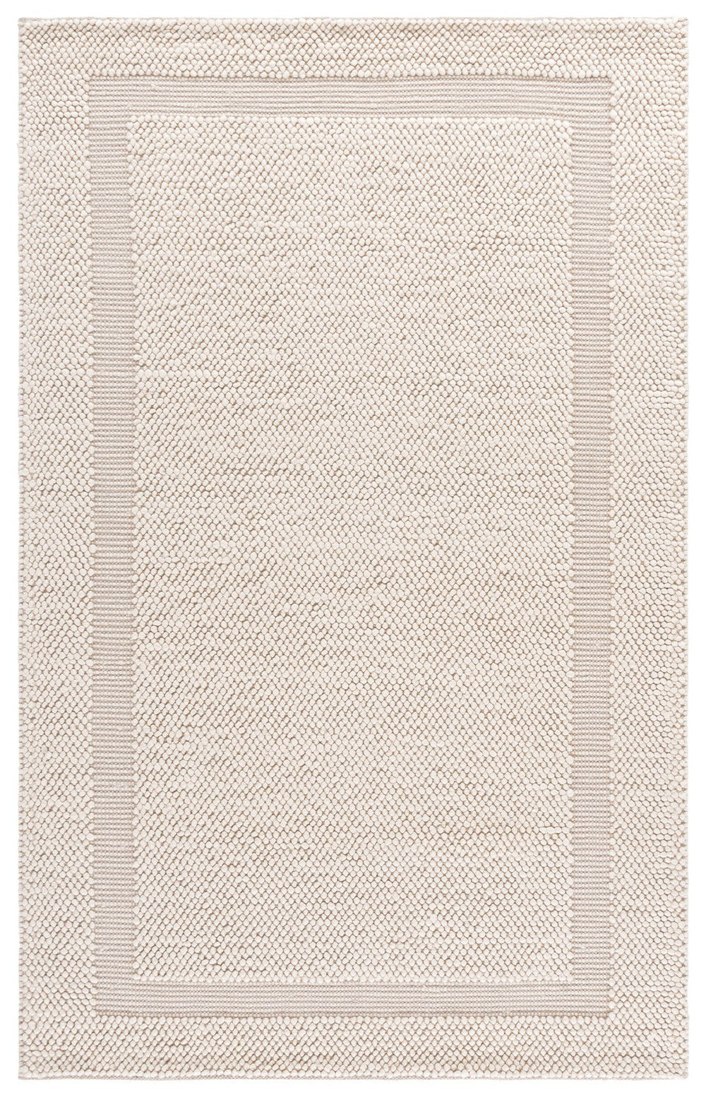 Safavieh Natura Ivory Runner Rug — Hand-Woven Wool Blend, Low-Profile Minimalist Texture For Hallways 2'-3" x 8'-0" NAT133A-28