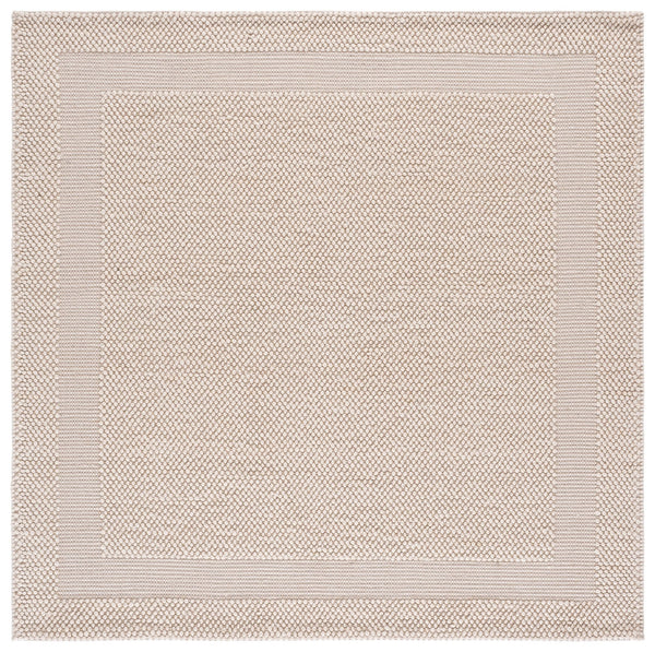 Safavieh Natura Hand-Woven Ivory Area Rug — Low-Profile Wool Blend With Recycled Pet, Artisanal Texture 6'-0" x 6'-0" NAT133A-6SQ