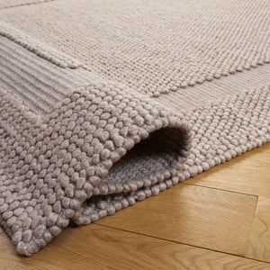 Safavieh Natura Hand-Woven Beige Area Rug — Low Pile Wool Blend, Subtle Texture For Modern Minimalist Rooms 9'-0" x 12'-0" NAT133B-9