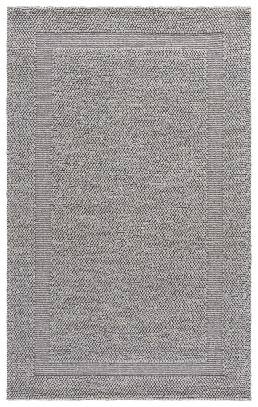Safavieh Natura Hand‑Woven Grey Area Rug 5X8 — Low‑Profile Wool Blend For Scandinavian, Minimalist Comfort 5'-0" x 8'-0" NAT133F-5